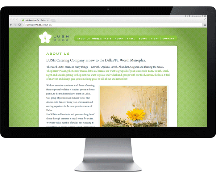 Lush Catering Co. Website